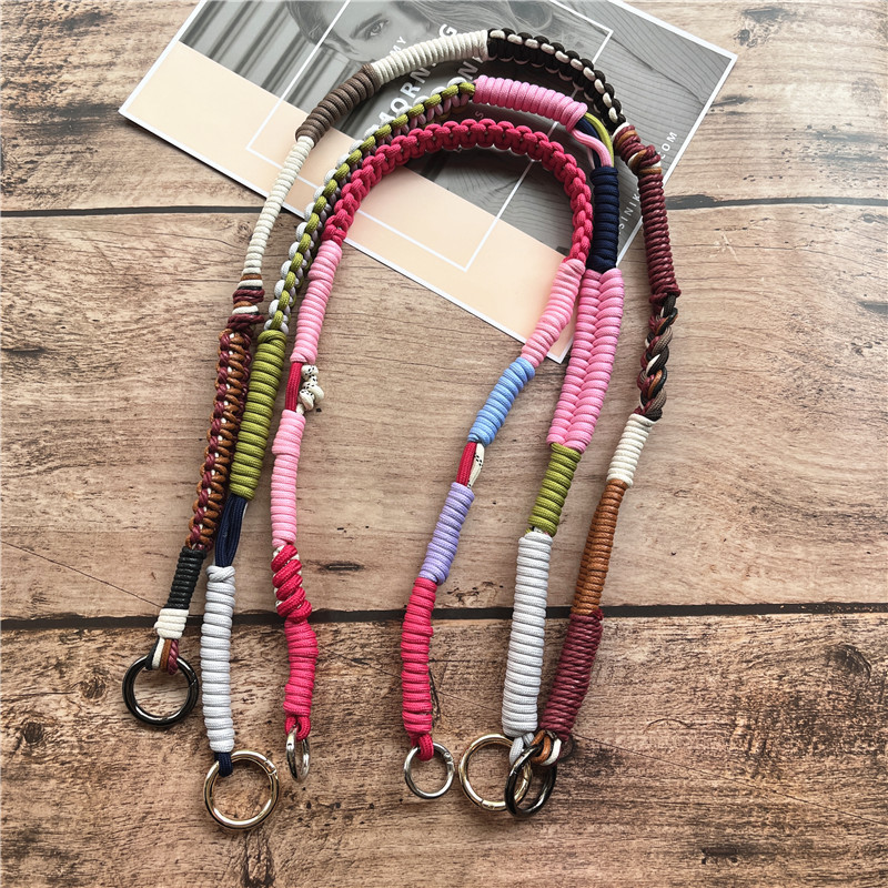 Phone Cord Shoulder Strap Contrasting Colors Bag for Mobile Lanyard Cell Phone for Longchamp Mini Ba