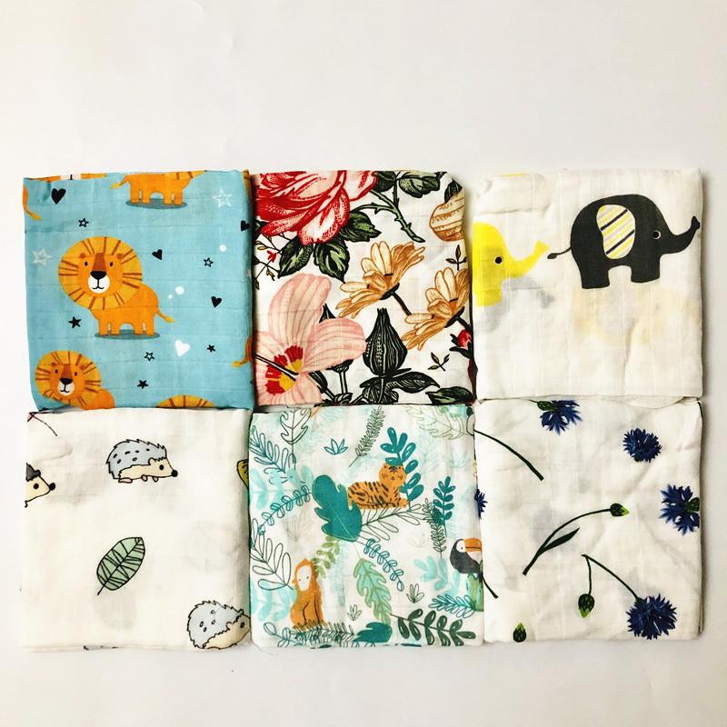 70%bamboo+30% Cotton  Muslin Baby Blankets Muslin Swaddles Wrap Burpy Towel Scraf Bibs Newborn Diape