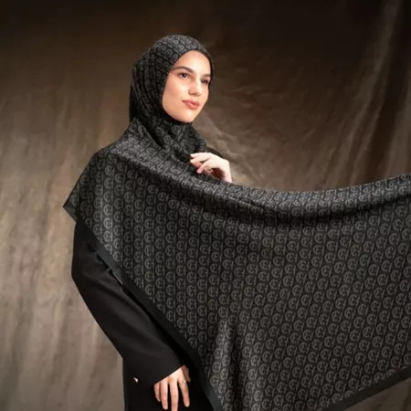 FERIDNORO Heylocal Hlc Scarf | Hijab Segi Empat Printed Monogram Vinest Voal