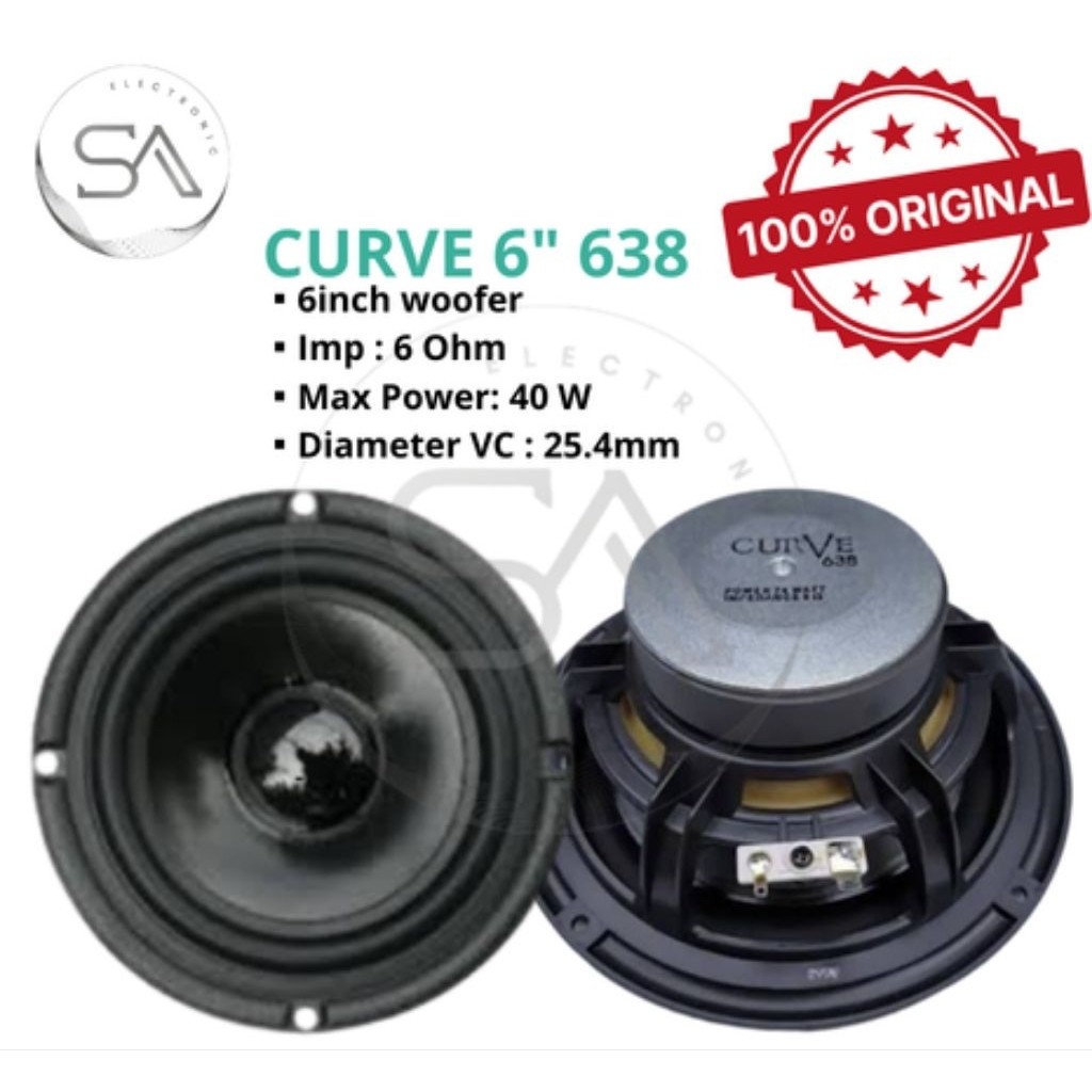 Surya Agung Speaker Curve 6in 638 Woofer sinar baja product original