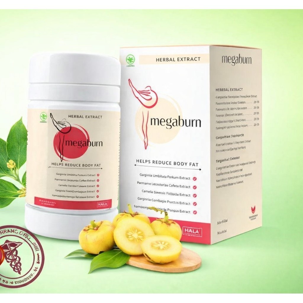 MEGABURN ORIGINAL Obat Diet Pelangsing penerun Badan Ampuh Original Megaburn herbal