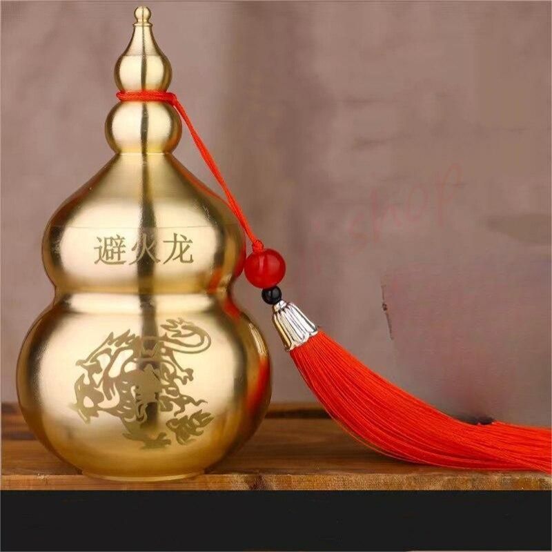 Labu Kuningan Pajangan Cina Labu Feng Shui Labu Hiasan Rumah Labu Tembaga Cina Dengan 20pcs