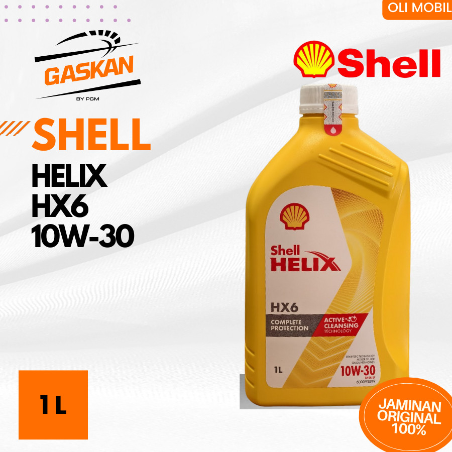 Oli Mobil Shell Helix HX6 10W30 1L (Dijamin Ori 100%)