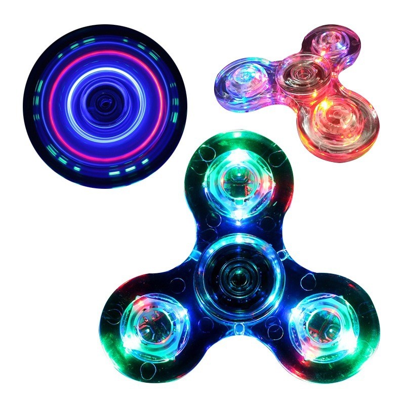 Luminous LED light Fidget Spinner Hand Top Spinners Glow in Dark Light EDC Figet Spiner Finger Stres