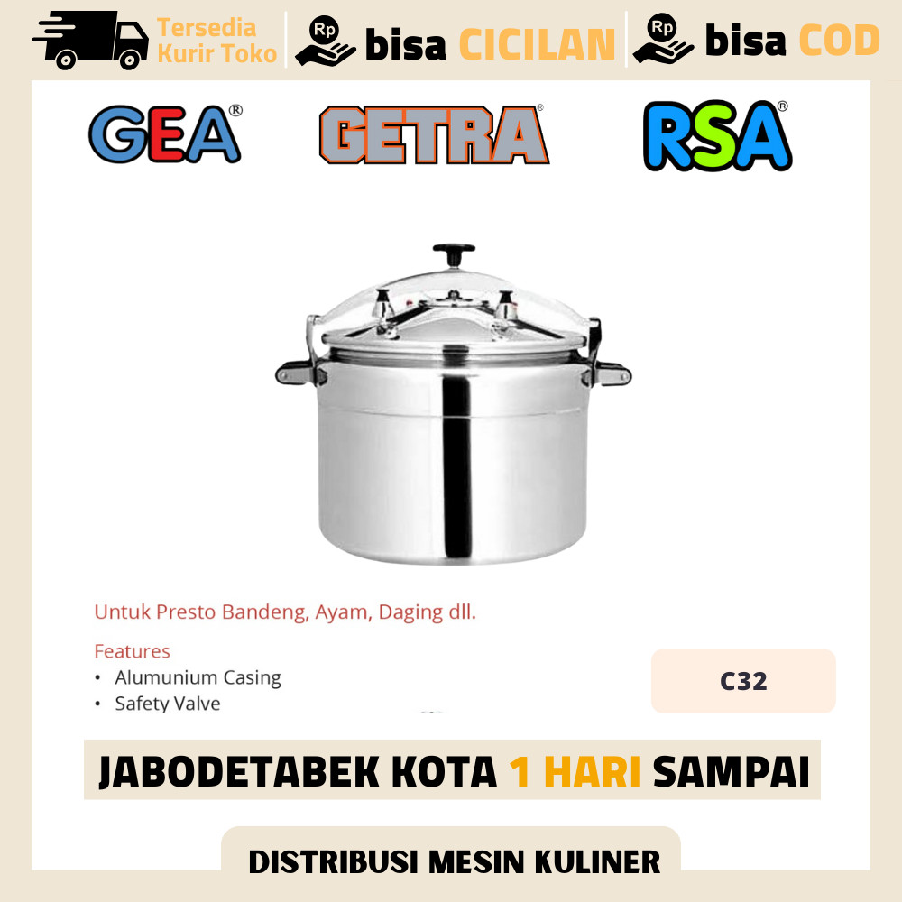 Panci Presto GETRA C-32 24 Liter Alumunium Casing / Panci Presto GETRA C32 ORIGINAL