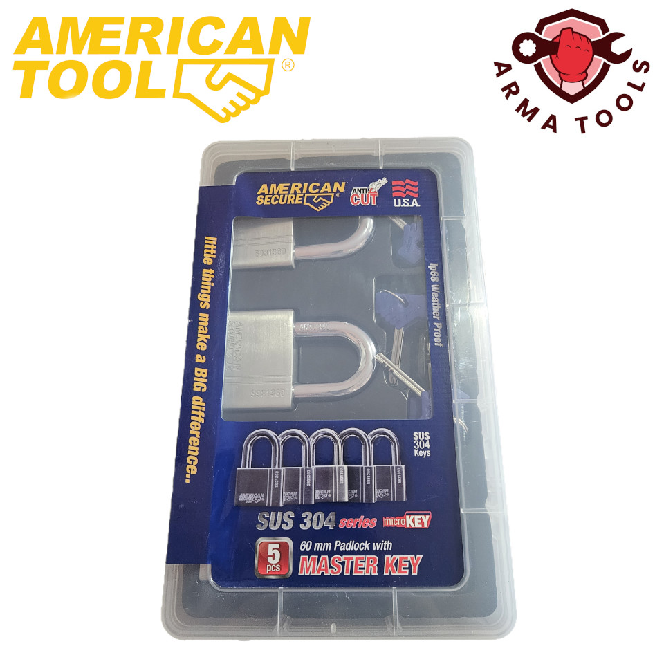 Gembok American Secure  Master Key 60mm Gen 4 isi 5 pcs S931360MK5