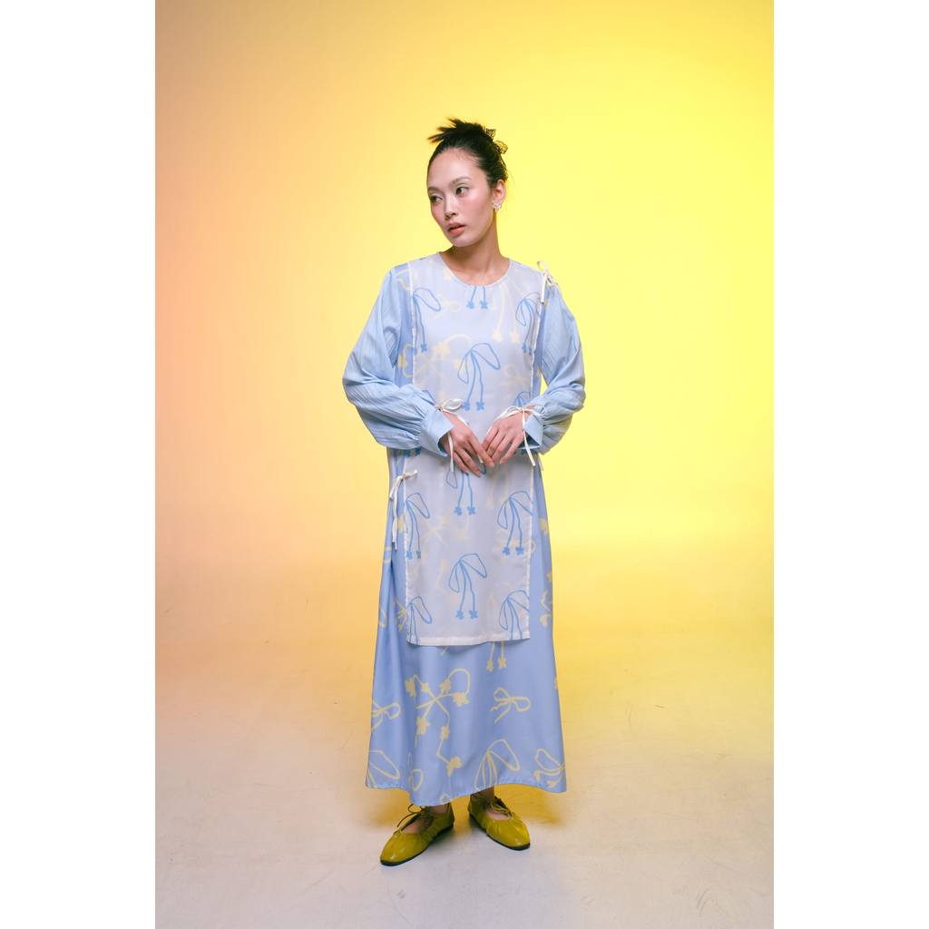 Ribbon Dress - Ribbon Sky