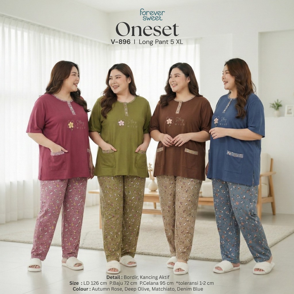 Baby Doll  Setelan  Jumbo Pendek Panjang  5XL  Forever Sweet