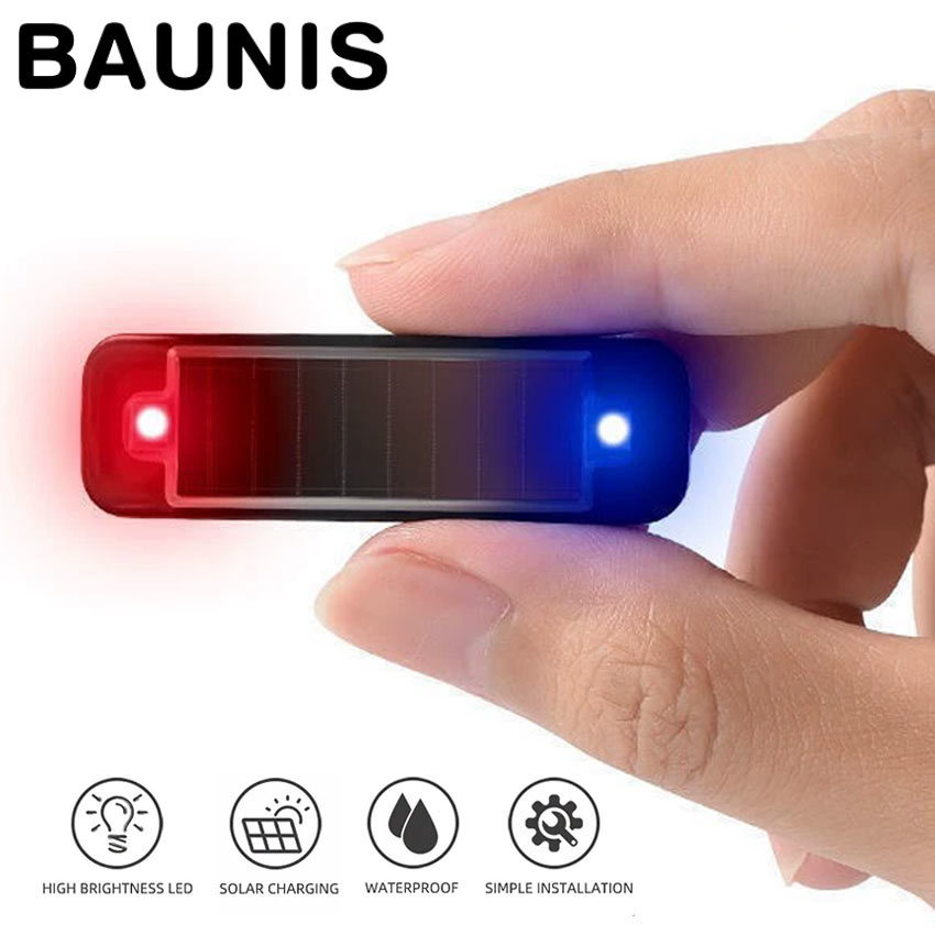 Baunis Lampu Peringatan Tenaga Surya Sepeda Listrik Anti Air LED Lampu Peringatan Kendaraan Motor Mo