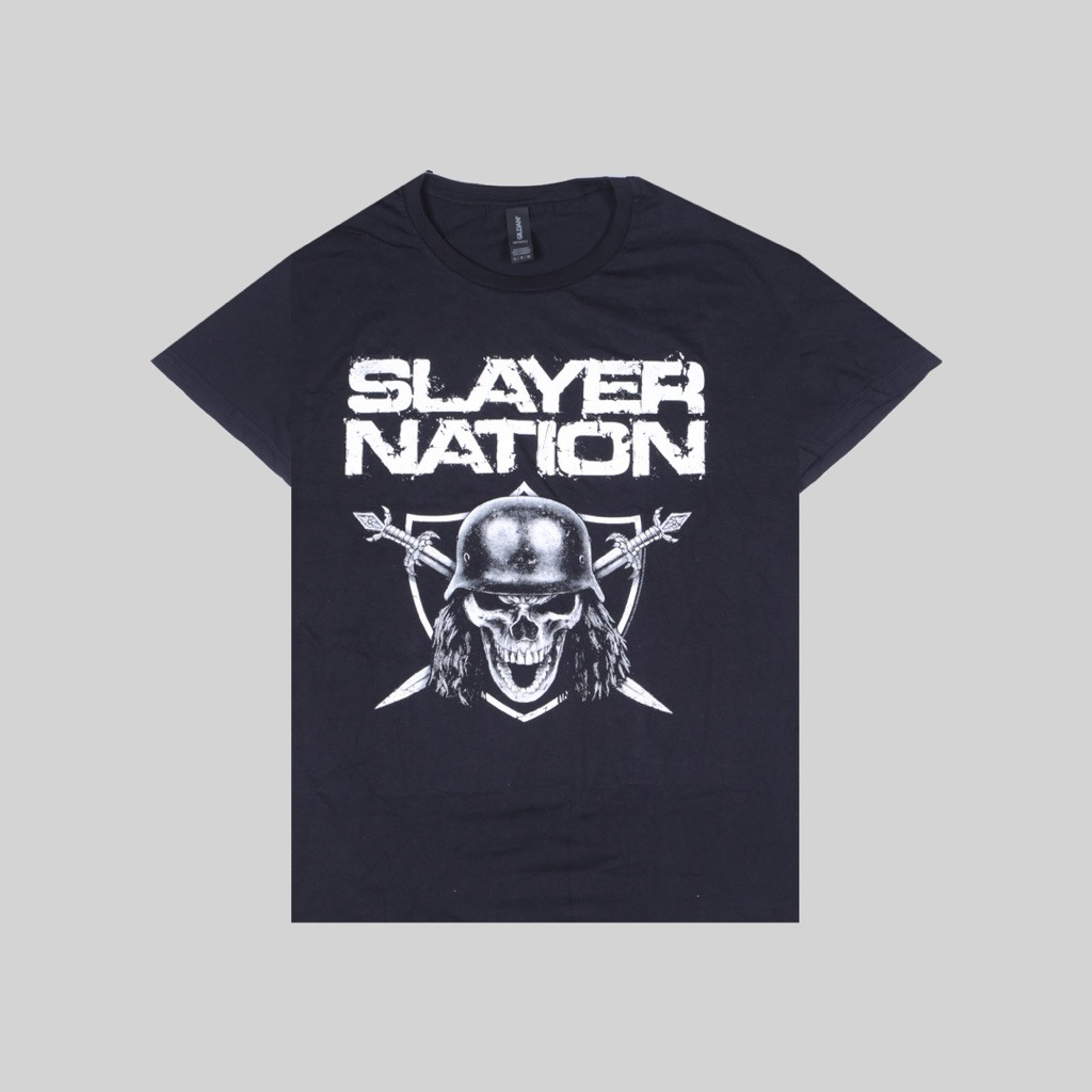 (COD) Tshirt SLAYER - NATION WORLD TOUR | Kaos Band Pria Reguler Original Merchandise