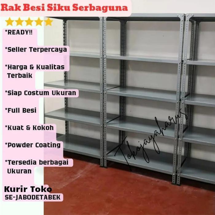 rak besi siku 5 susun 100x40x200 cm - 60kg/level