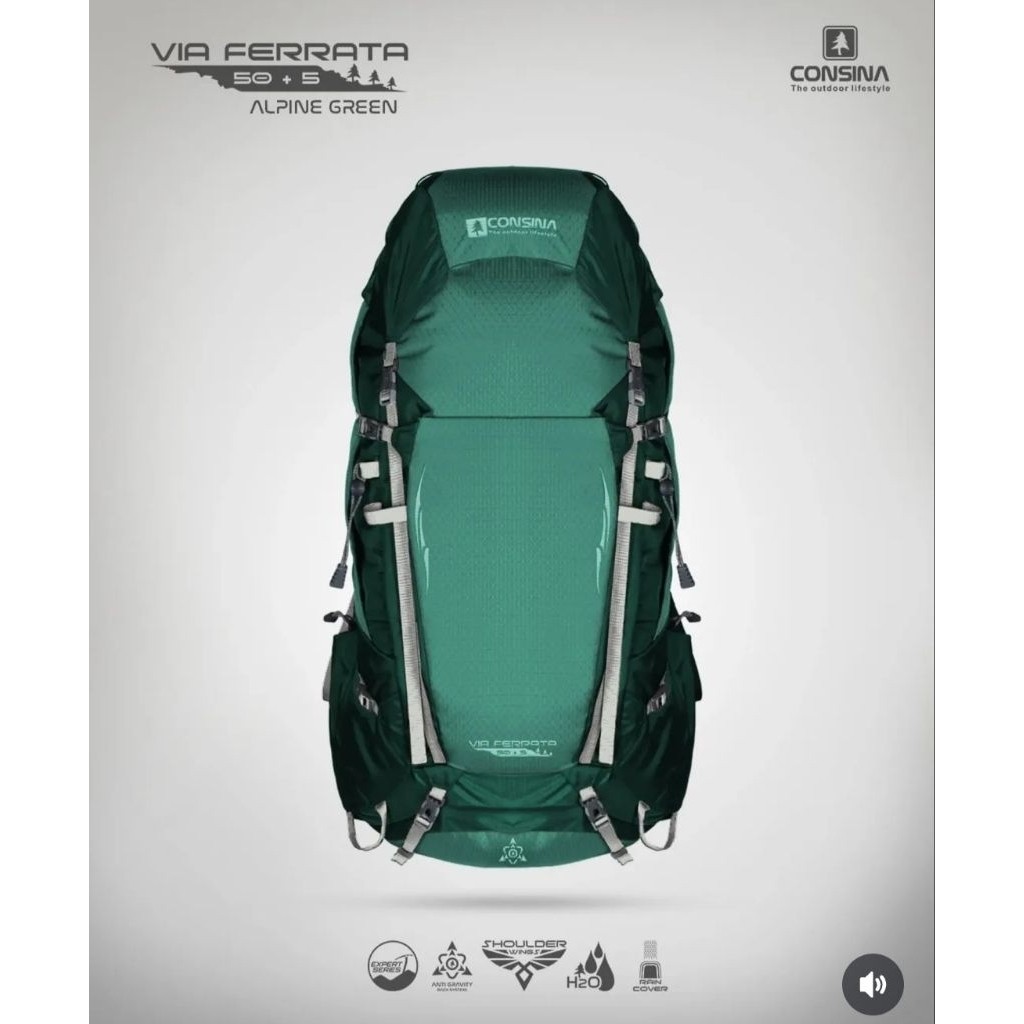 CONSINA. CONSINA VIA FERRATA  EXPERT SERIES RANSEL GUNUNG 50+5L |