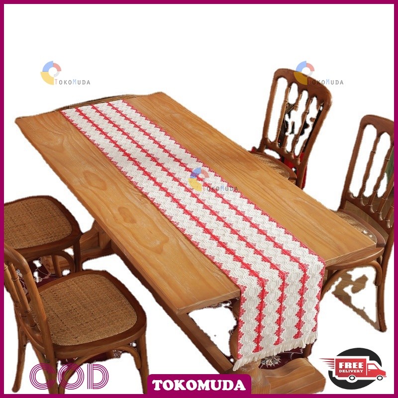PROMOTokoMuda Table Runner Meja Rumbai Taplak meja lebar 30cm Decoration Kain Meja dapur meja makanT