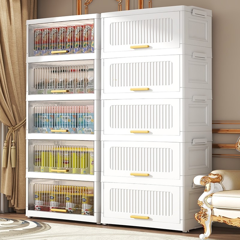 Lemari Storage Plastik /Lemari Penyimpanan Multi Fungsi/Lemari Susun Flip-top / Kualitas Tinggi  Sto