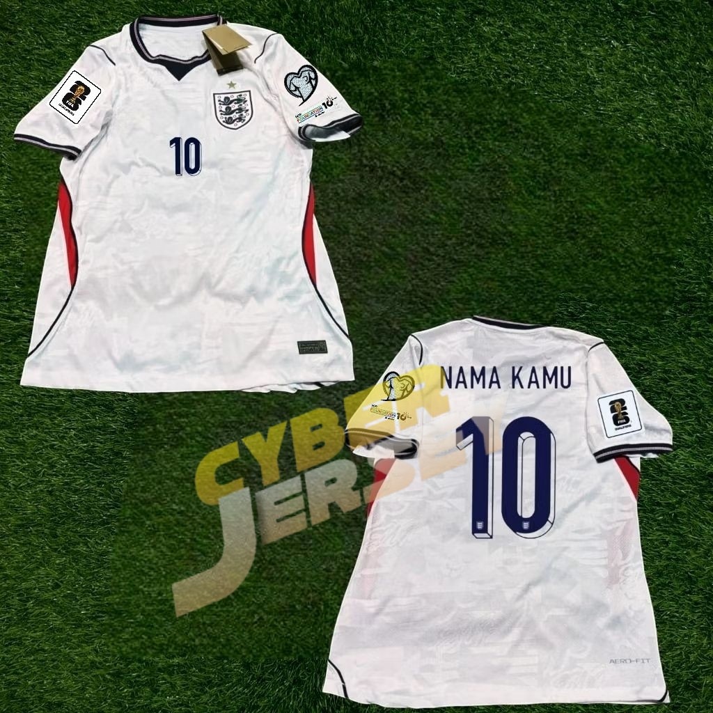 JERSEY BOLA PLAYER ISSUE INGGRIS HOME FULL PATCH PIALA DUNIA 2026 TOP QUALITY  BAJU SEPAKBOLA