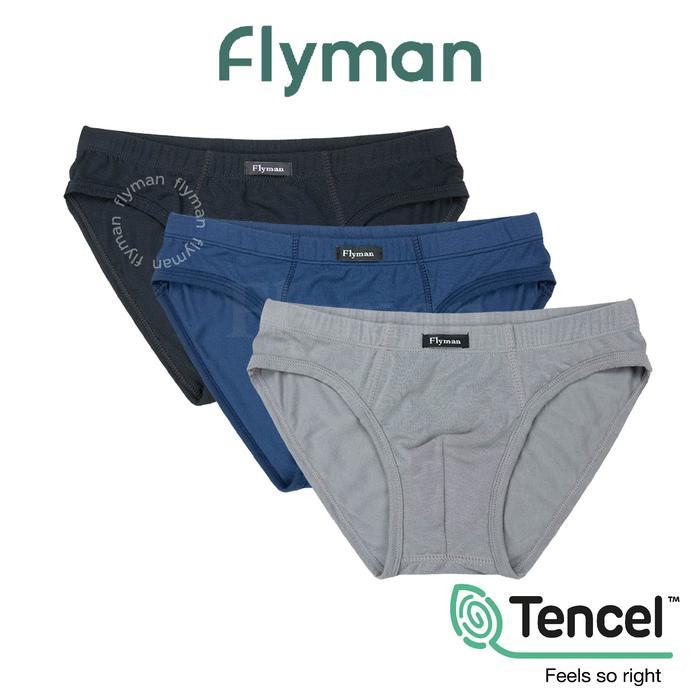 Flyman Celana Dalam Pria Brief Tencel 3 pcs FM 3075