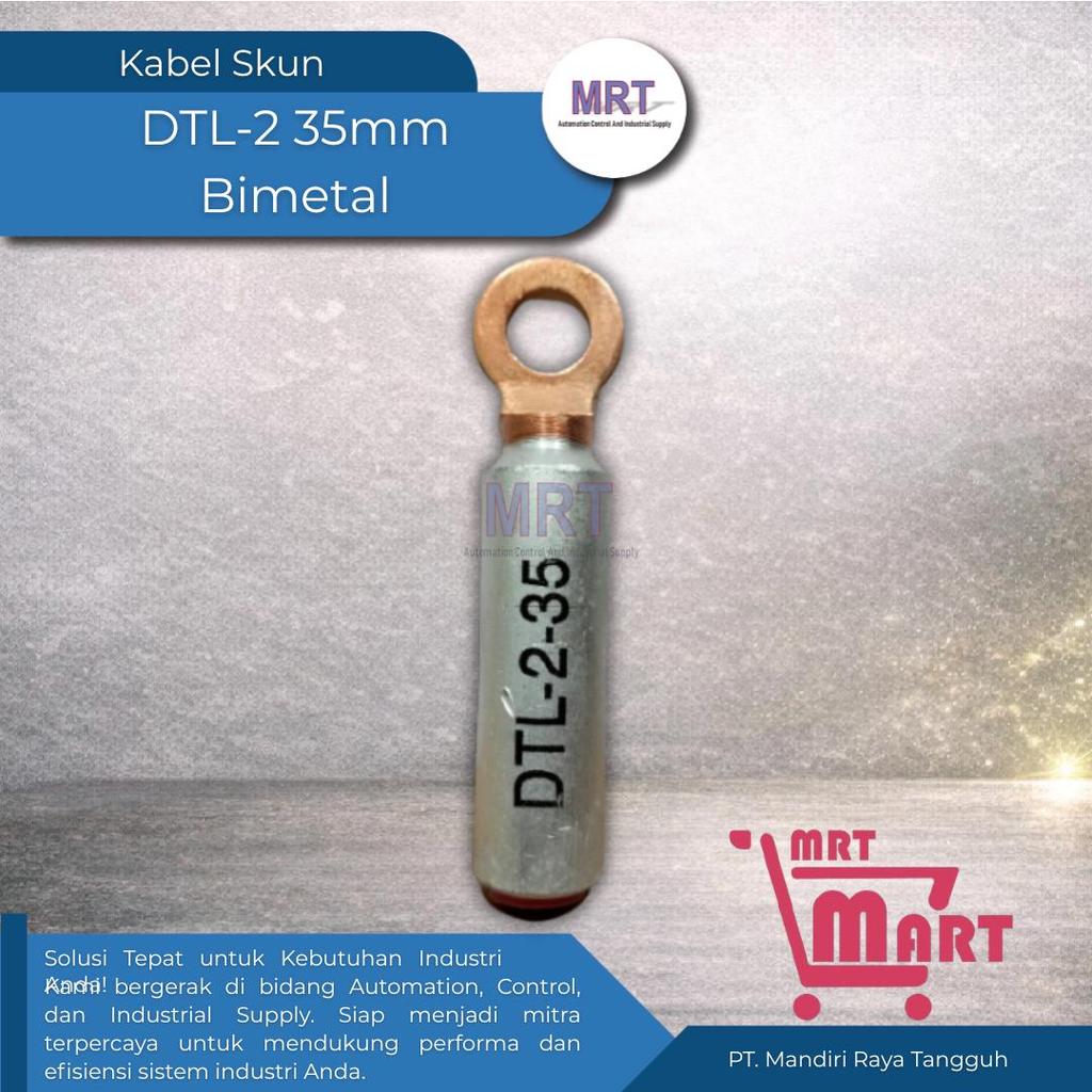 Skun Kabel DTL-2 35mm Bimetal Lug – Skun Aluminium Tembaga 35mm untuk Panel Listrik & Kabel Power
