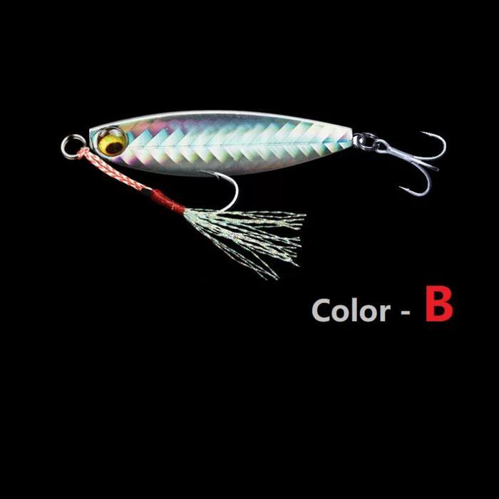 Metal Jig Fishing Spoon Spinnerbait GID - Biru