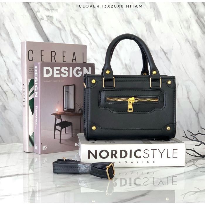 Promo Tas Selempang Wanita Fashion Hobo Handbag Viral Tik Tok | Dreamy Fashion | CZ014 - Hitam