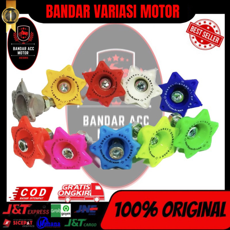 PROMO RING MONEL SHARKY BINTANG BAHAN PLASTIK ISI 20 + MUR BAUT - VARIASI MOTOR UNIVERSAL