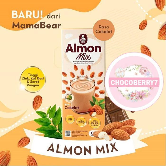 MamaBear Almon Mix Asi Booster Mama Bear Pelancar Asi Ibu AlmonMix - AlmonMix Cokelat