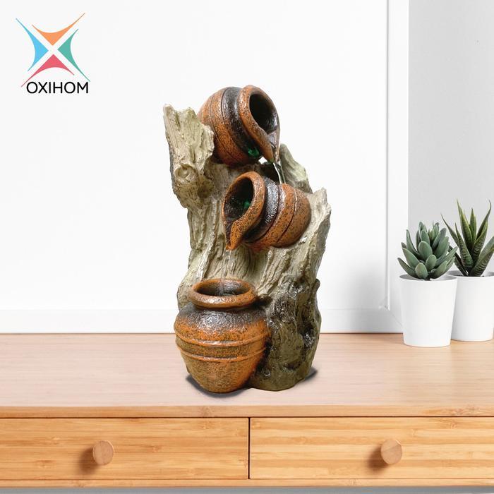aquviv15 Oxihom W101 Water Fountain Ornament Articles Taman Air Mancur Mini Garden Abstrak Dekorasi 