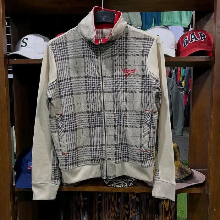 jaket plaid vintage tracktop REEBOK size L