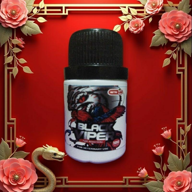 Black Viper Obat Vitamin Ayam Aduan Laga Isi 50 Asli Original Import Doping Ayam Aduan Terbaik  TERL