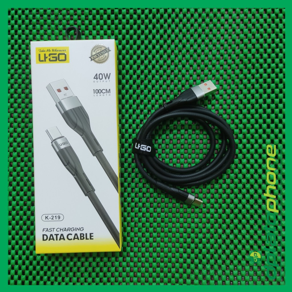 [K-219] KABEL DATA/ KABEL CHARGER 40W TIPE-C FAST CHARGING - UGO/LIGO