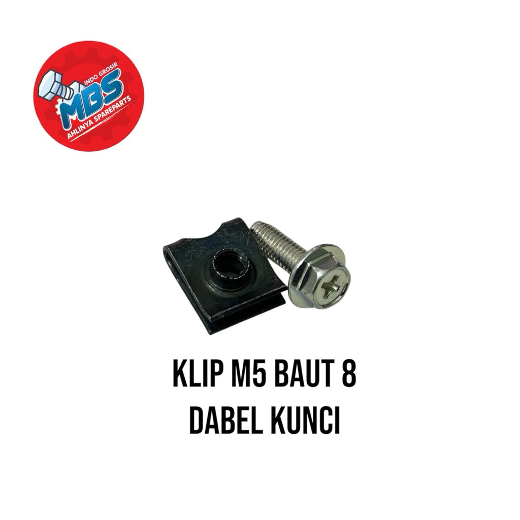Ori TRLARISBAUT CLIP KLIP M6 BAUT 10 KUNCI L ddan M5 BAUT 8 FLANGE TOPI DABEL KUNCI ORIGINAL MBS