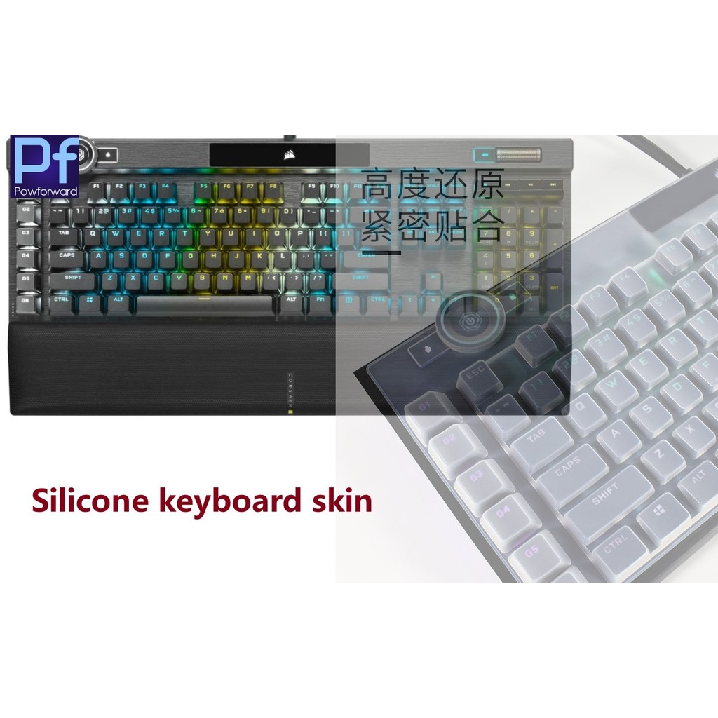 Meanical Gaming Keyboard For Corsair K100 RGB  Silicone meanical Wireless Desktop keyboard Cover Pro