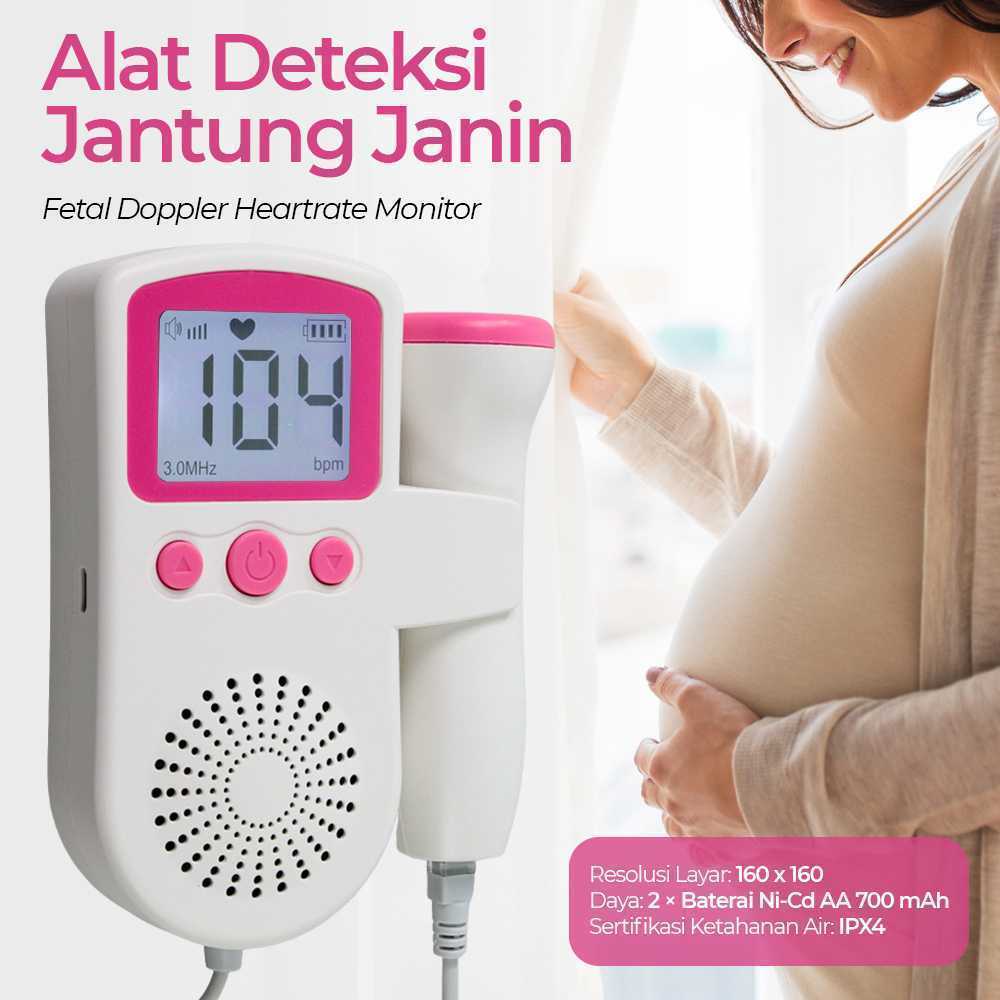 Fetal Doppler Alat Deteksi Jantung Janin Bayi Fetal Doppler Heartrate Monitor Monitor Detak Jantung 