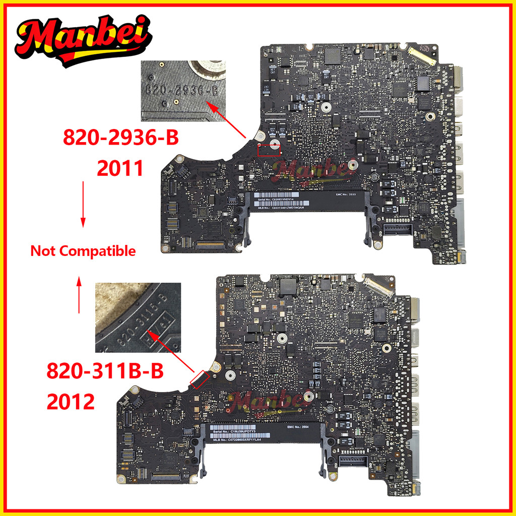 Laptop Logic Board 8202936B 8203115B For Macbook Pro 13 A1278 Motherboard 2011 2012 Years