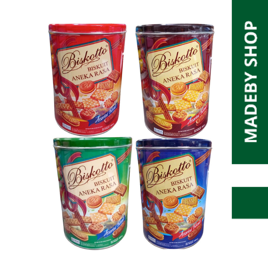 JAJAN LEBARAN BISKOTTO BISKUIT ANEKA RASA ASSORTED KALENG 600 GRAM ALL VARIAN