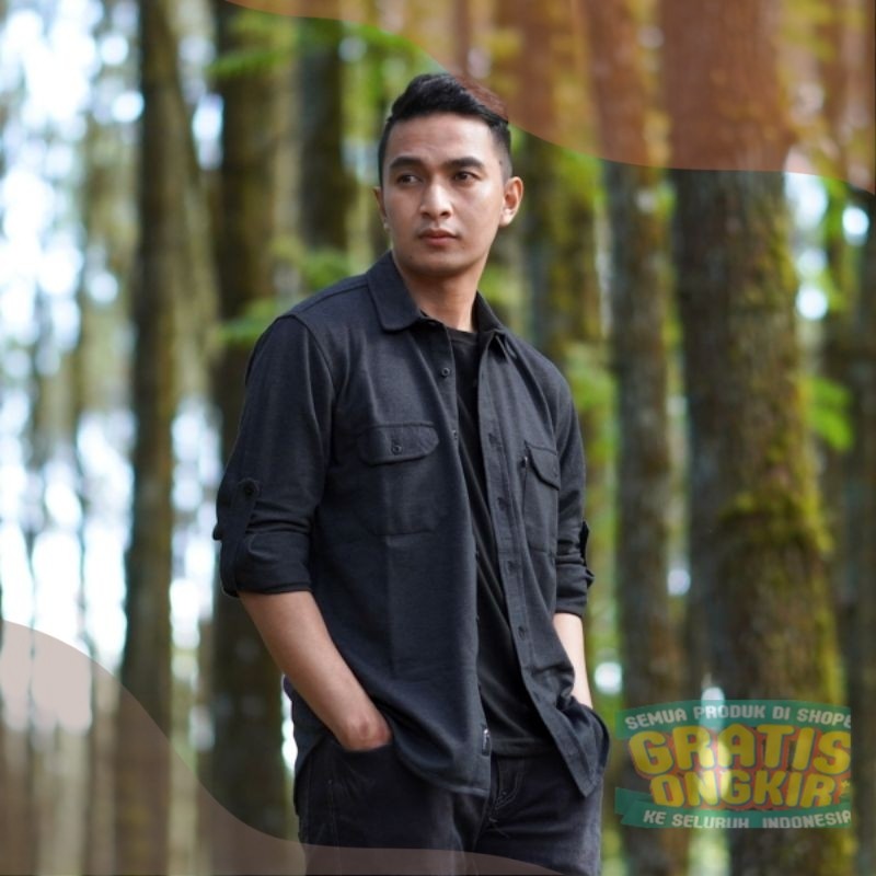 Kemeja Polos Lengan Panjang Outdoor Basic Vuxor - Adventure Seriespakaian pria lainnya