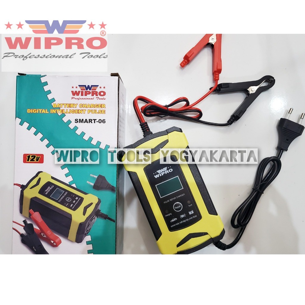 WIPRO Baterai Charger Aki Digital Intelligent Pulse Smart-06/ Charger Aki Mobil Digital Wipro