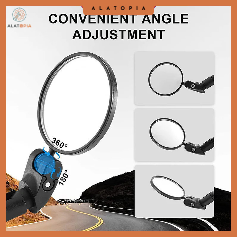 YOTAWA Kaca Spion Sepeda Bike Rearview Mirror Foldable Convex 1 Pair - YT05