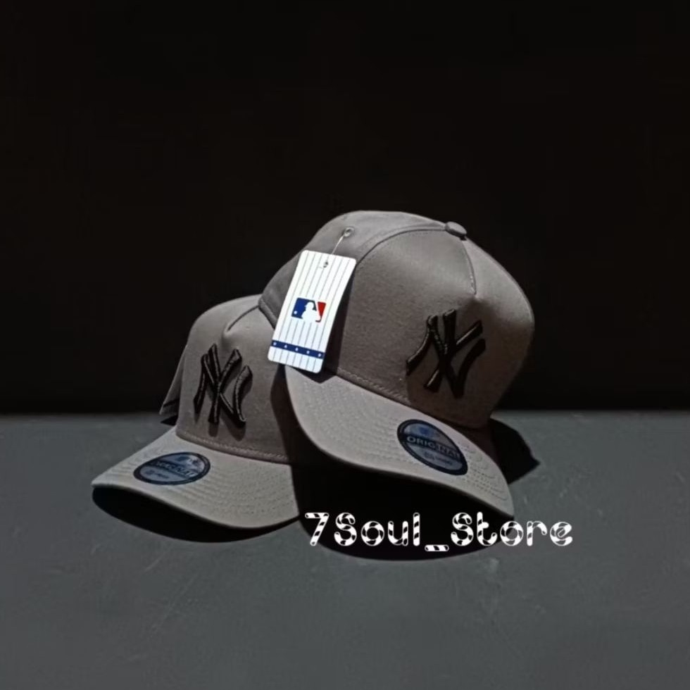 Ready Stok - Topi Baseball Premium Casual NY Yankees Hitam Warna Abu Fashion Unisex