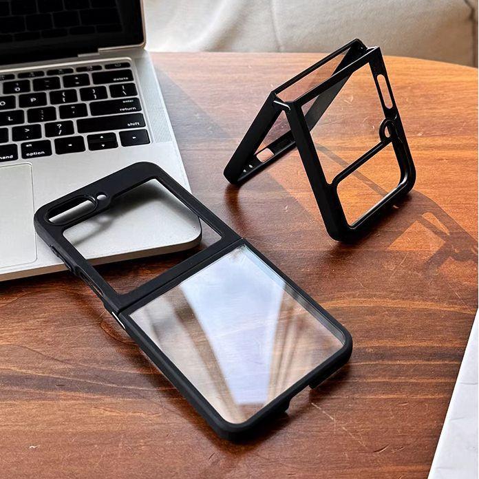 Clarity Clear Case for Samsung Galaxy Z Flip 3 4 5 6 7 5G Casing Transparan Cover