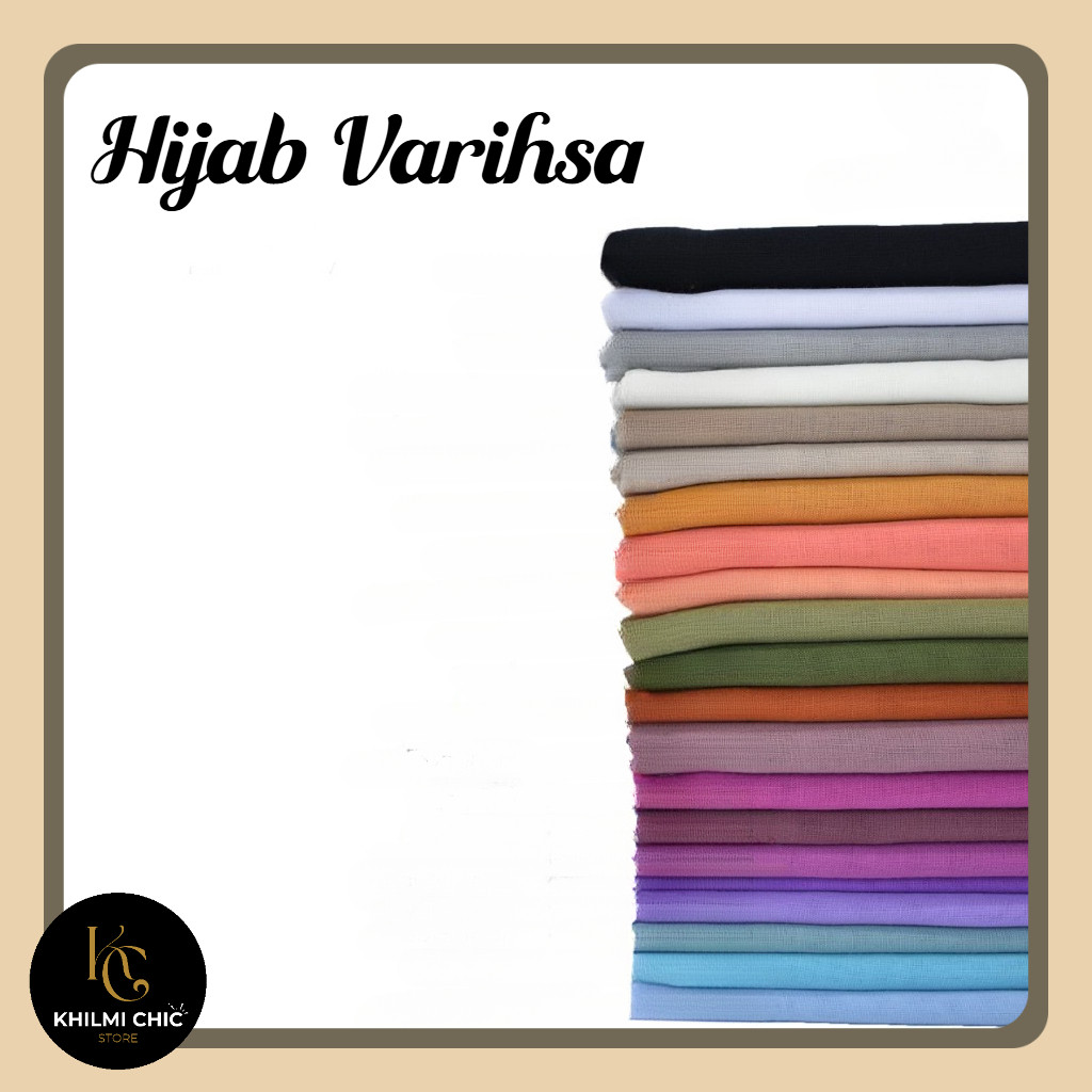 VARISHA 3# Kerudung Segiempat Hijab Paris Polos VARISHA
