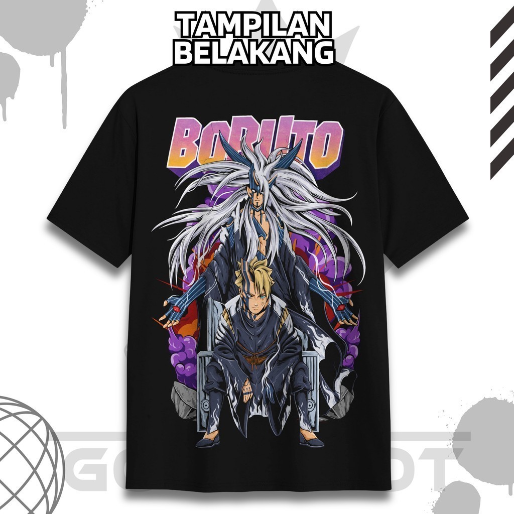 [GBD_ID] KAOS ANAK DAN DEWASA ANIME BORUTO X MOMOSHIKI BAHAN 100% KATUN PREMIUM