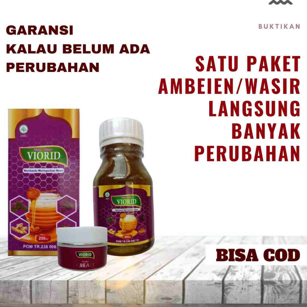 Viorid Obat Wasir Paling Ampuh Herbal Madu dan Kapsul Ambeien Luar Cepat pendarahan Original Stadium