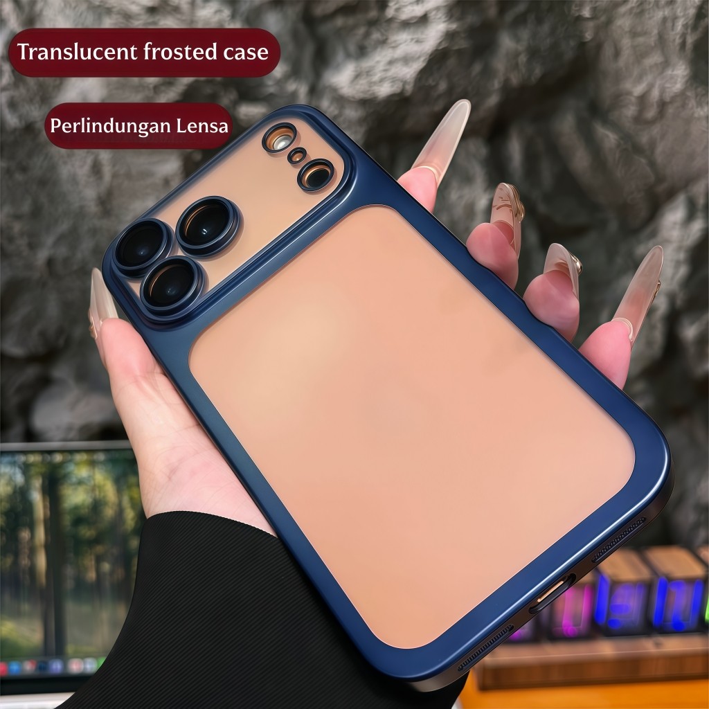 [Free Phone Lanyard] Casing iPhone 17 Pro Max Pelindung Lensa Kamera Bumper Hard Case Penutup Belaka