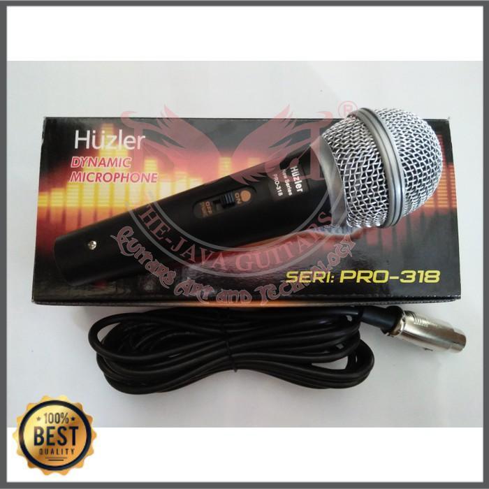Termurah Mic Kabel HUZLER PRO 318 Dynamic Microphone Vocal Suara