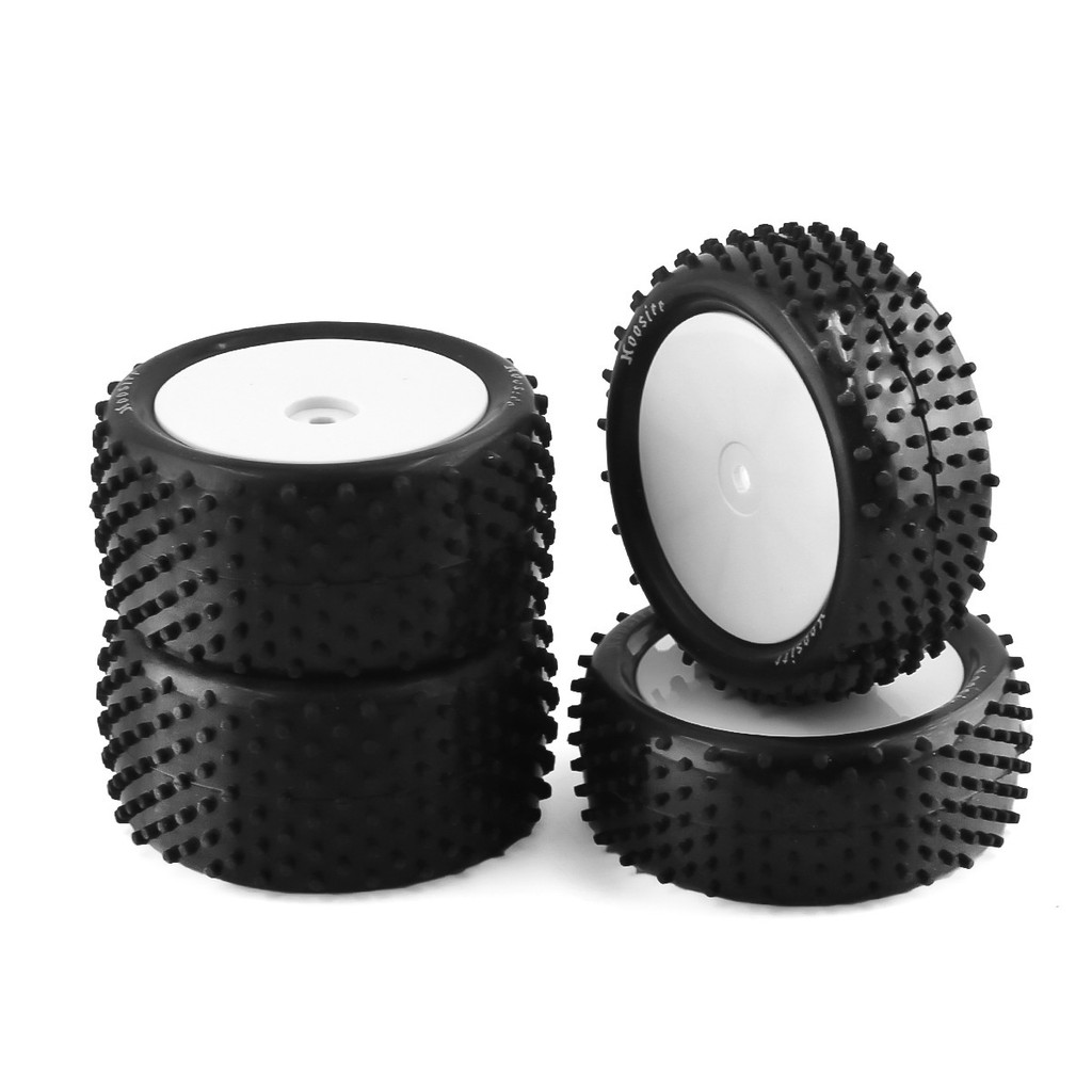 1Set 1/10 2WD RC Off-Road Buggy Car Rubber Tire Wheel 88&90mm for XRAY XB2 Serpent SRX2 SRX4 Trxs Ba
