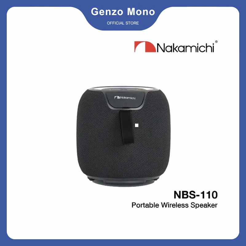 Nakamichi NBS-110 Speaker Portabel Nirkabel Bluetooth dengan Penerangan RGB - Kualitas Suara Jernih,