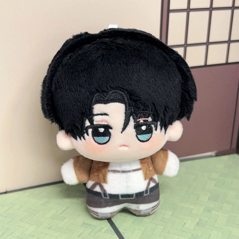 10cm Levi Ackerman Plush Dolls Pendant Soft Attack on Titan Keyain Plush Toys Ackerman Mini Kids Hol