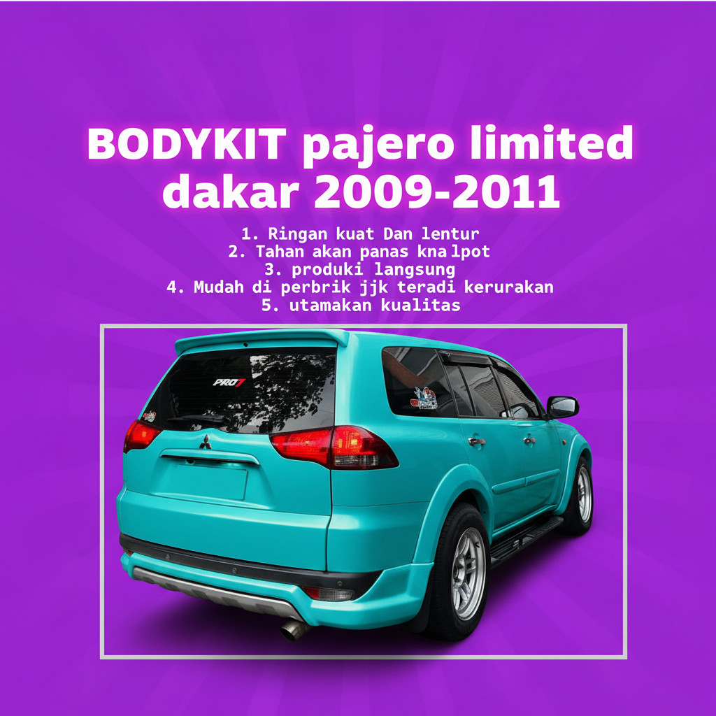 bodykit pajero 2009 2010 2011 body kit pajero bodikit pajero limited dakar