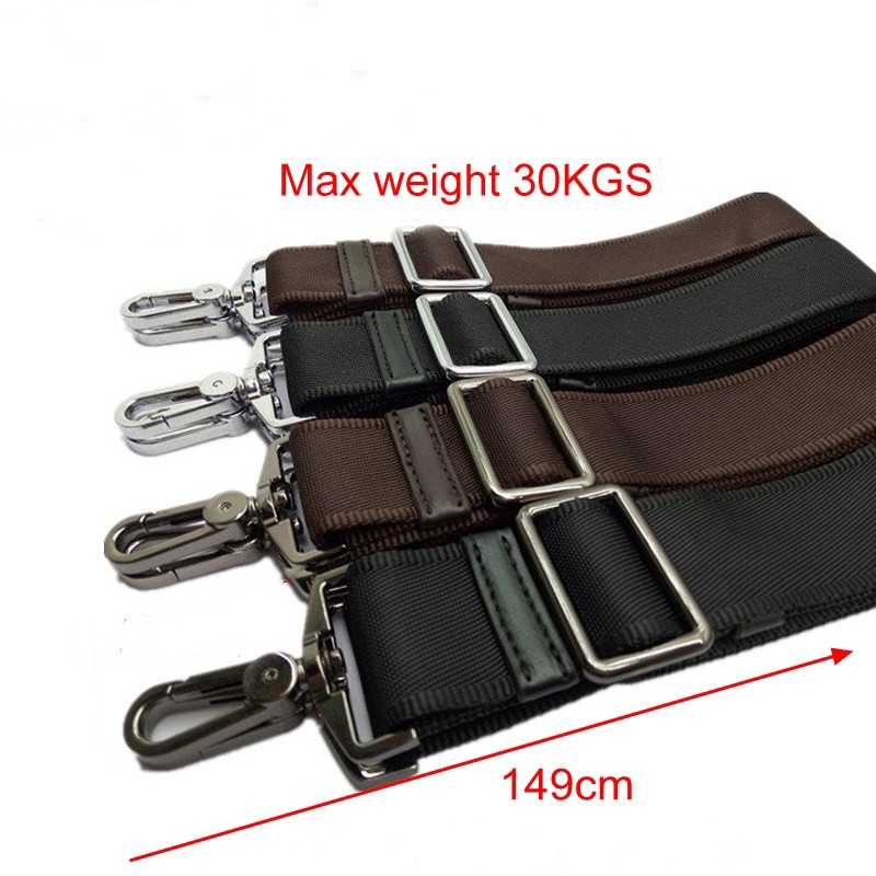 38mm max 30KGS strong hook nylon belt accessory men bags long shoulder strap,man briefcase bag strap