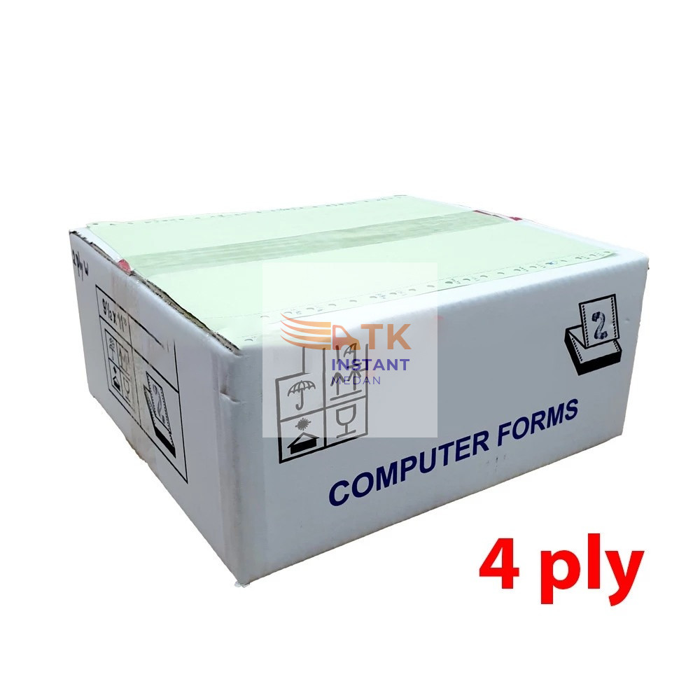 CONTINUOUS FORM 4 PLY 9.5 x 11" Kertas Computer NCR Bagi 2 dan full